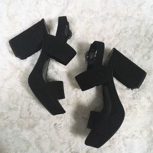 Chic Suede Block Heels